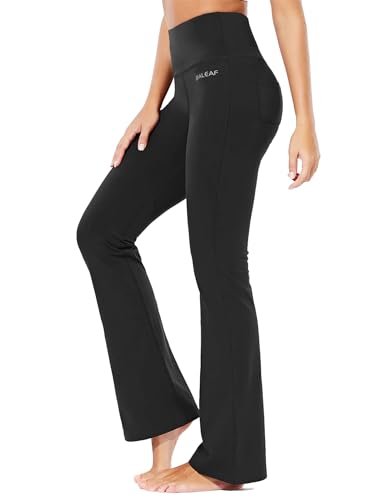 baleaf Womens Cotton Flare Yoga Pants High Waisted Bootcut