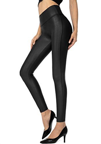 SANTINY Women's 25.5''/27'' Faux Leather Leggings Pants,...
