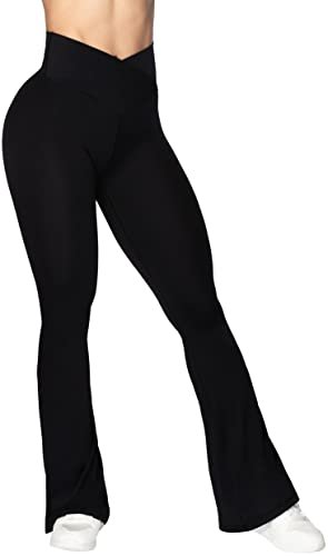 Sunzel Flare Leggings, Crossover Yoga Pants for Women