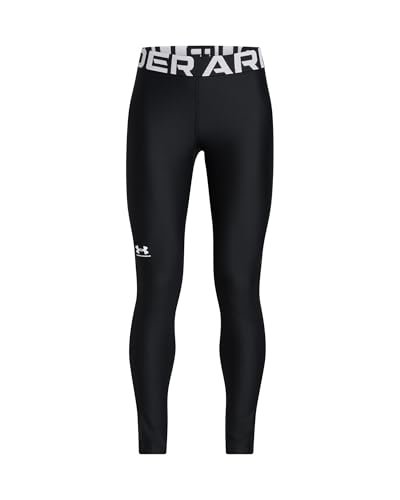 Under Armour Girls' HeatGear Leggings, (001) Black, Medium