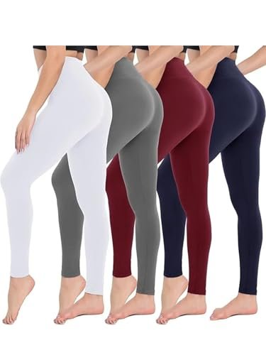 Diravo 4 Pack Black Leggings for Women,Tights for Yoga