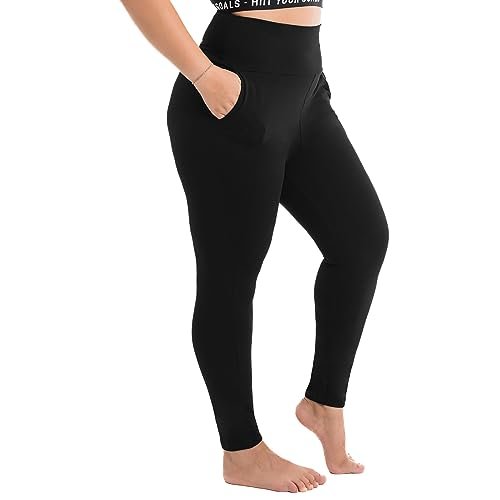 Walifrey Plus Size Leggings with Pockets for Women