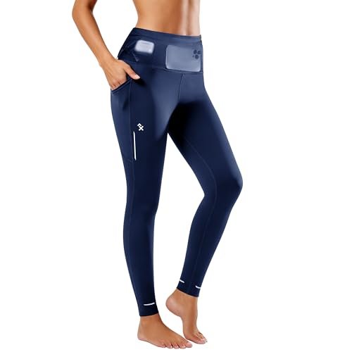 Womens Workout Leggings with Pockets 4-Way Stretch Athletic...