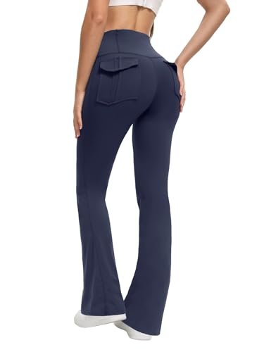 CÉLLOT Women's Flared Leggings with Pockets Fitness Yoga...