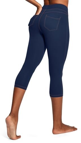 IUGA Capri Leggings for Women with Pockets High Waisted
