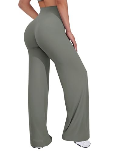 VOYJOY Straight Leggings Bottoms Wide Leg Pants for Women
