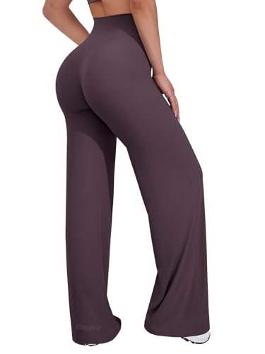 VOYJOY Straight Leggings Bottoms Wide Leg Pants for Women