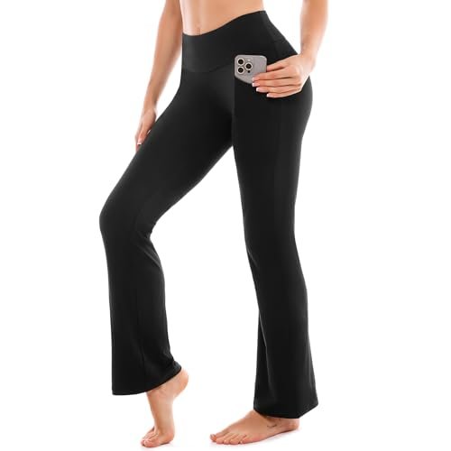 SINOPHANT Flare Leggings for Women with Pockets,Yoga Pants...