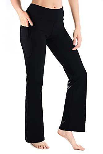 Yogipace Petite Women's Bootcut Yoga Pants with Side Pockets