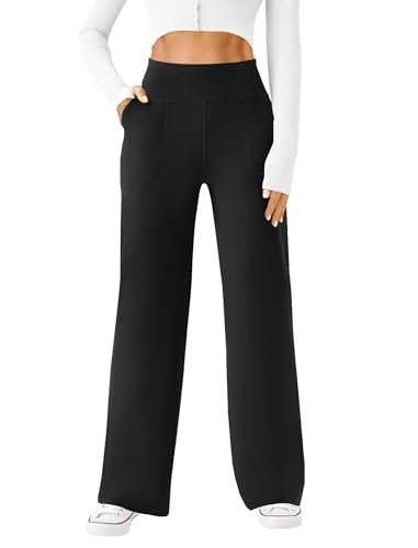 DLOODA Womens Wide Leg Yoga Pants Casual Work Trousers