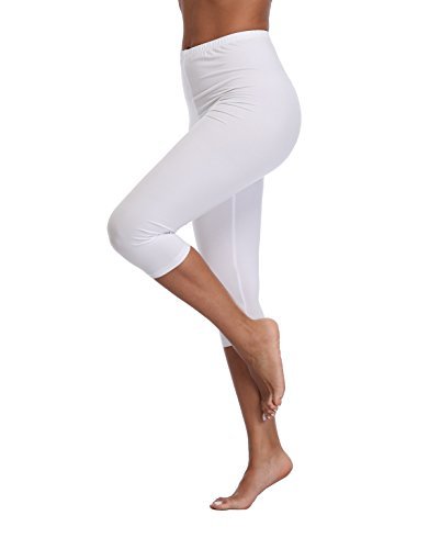 Kotii Women's Summer Lightweight Capri Leggings Plus Size