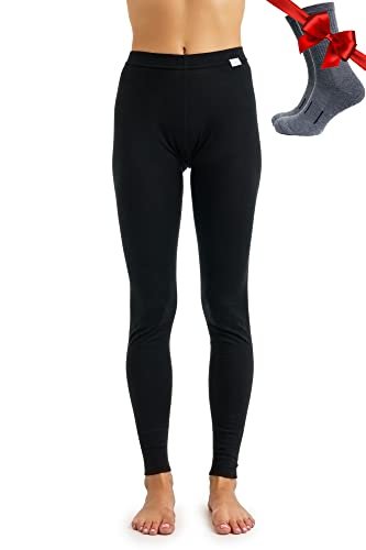 100% Merino Wool Base Layer Women Pants Thermal Leggings