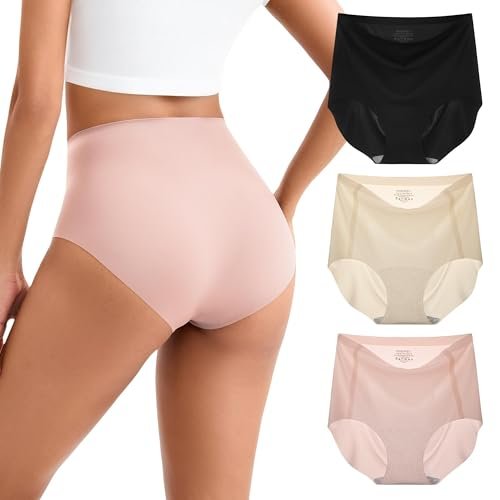 INNERSY Women's High Waist Seamless Underwear No Show...