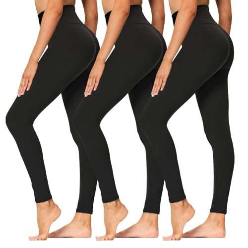 Syrinx High Waisted Leggings for Women - 3 Pack