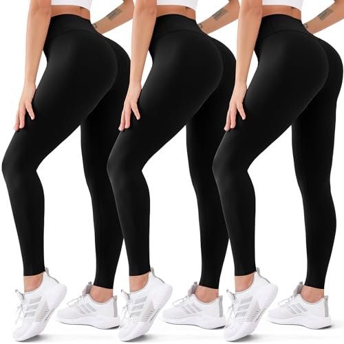 3 Pack High Waisted Leggings for Women with Tummy Control