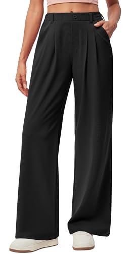 IUGA Wide Leg Pants Woman Pull on Work Dress Pants