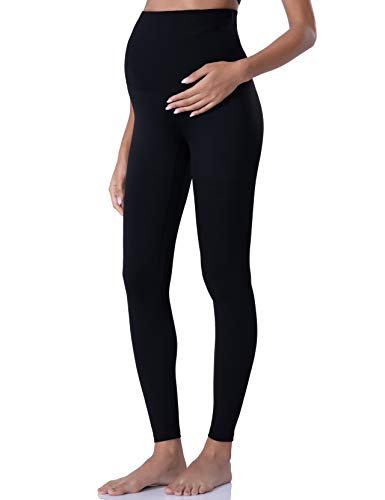 POSHDIVAH Women's Maternity Leggings Over The Belly