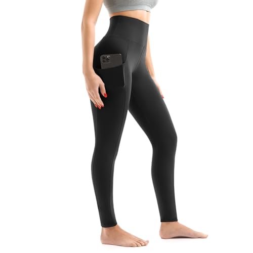 Walifrey Leggings with Pockets for Women, High Waisted