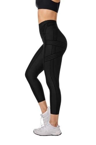 Fanka Powerband Resistance Leggings for Women, 7/8 Length