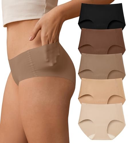 SHARICCA Womens Seamless Underwear No Show Hipster Panties