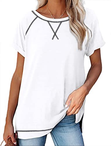 Aokosor Women Tops Summer 2026 Short Sleeve Casual Tee