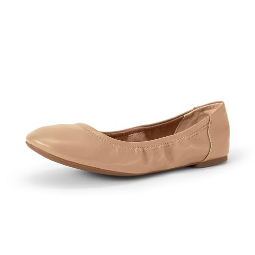 Amazon Essentials Women's Comfortable Round Toe Ballet Flats