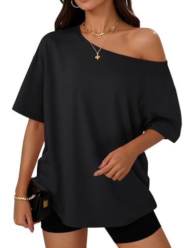 Trendy Queen Womens Off the Shoulder Tops, Oversized