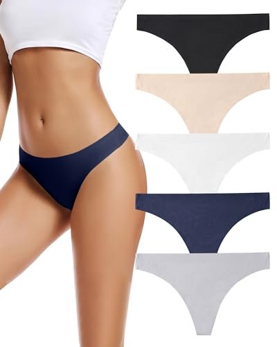 voenxe Seamless Women Underwear Thongs,No Show Ladies...
