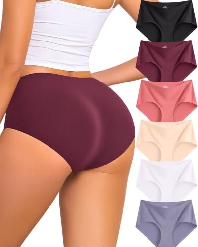 FINETOO 6 Pack Womens Seamless Underwear Full Coverage