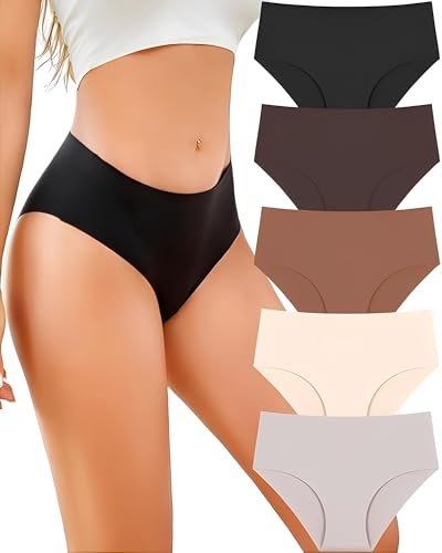 UNDER THE SEA Seamless Underwear for Women, 5 Pack