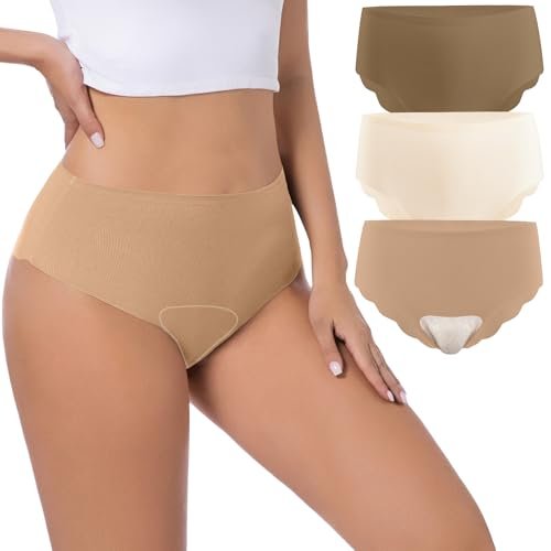 Jasmolly Camel Proof Seamless Underwear for Women, 3 Pack