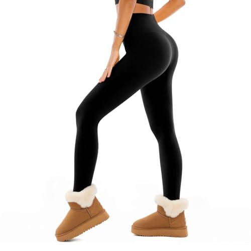 SINOPHANT Fleece Lined Leggings Women, Soft Elastic Yoga...