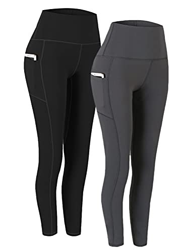 Fengbay 2 Pack High Waist Yoga Pants with Pockets